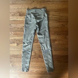 Alo Taupe Moto Leggings Size Small